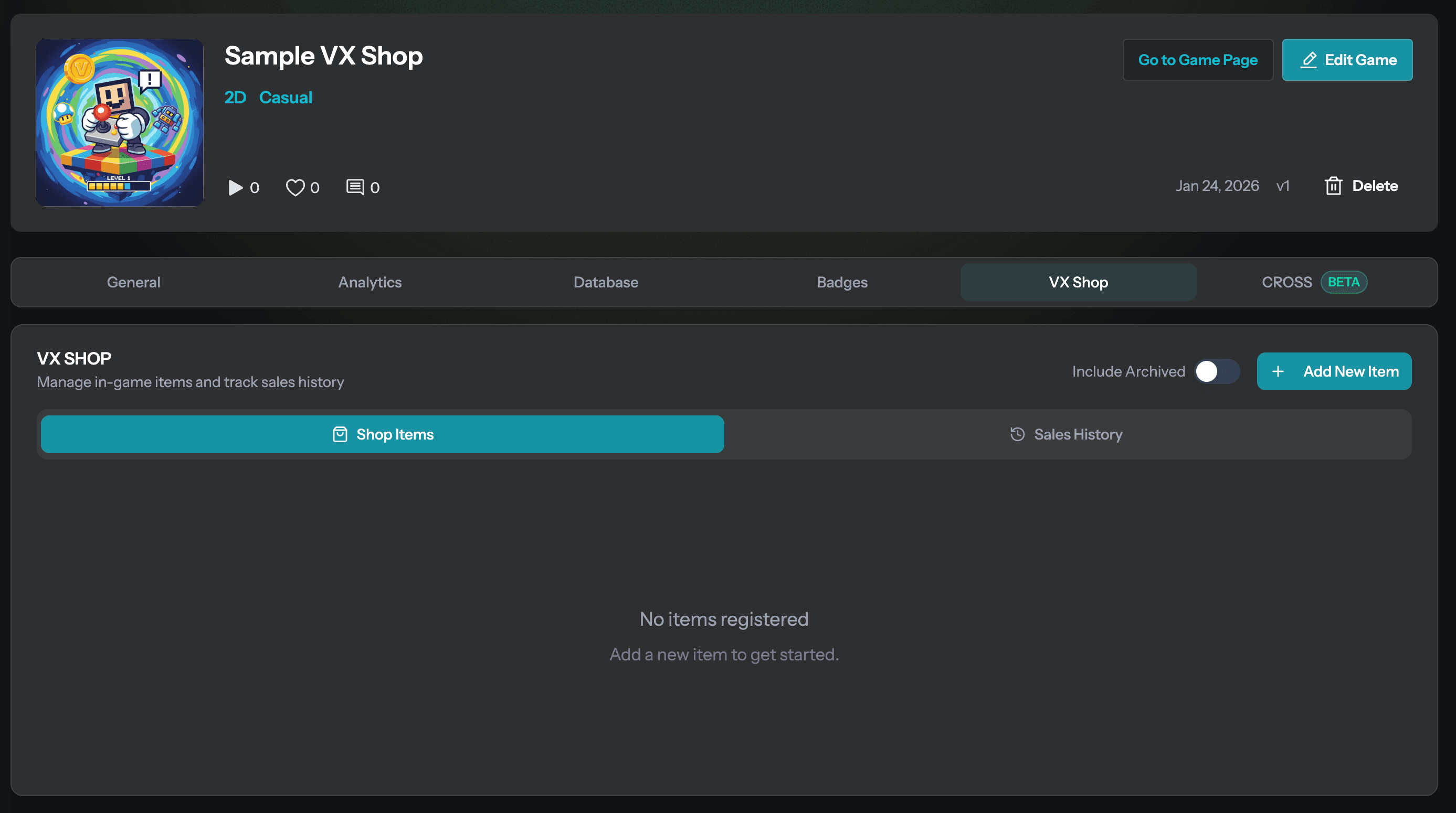 VX Shop Management Dashboard